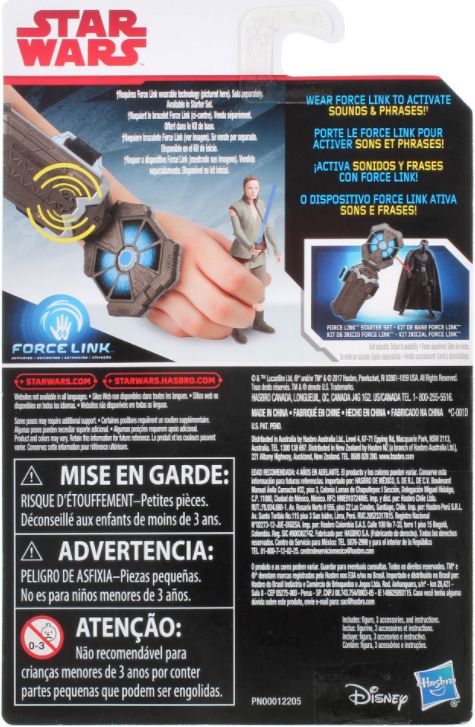 Star Wars Force Link : Rey (Island Journey) - Disney / Hasbro (Force Link 3.75” 2017: Assortment) action figure collectible [Barcode 630509596409] - Main Image 2