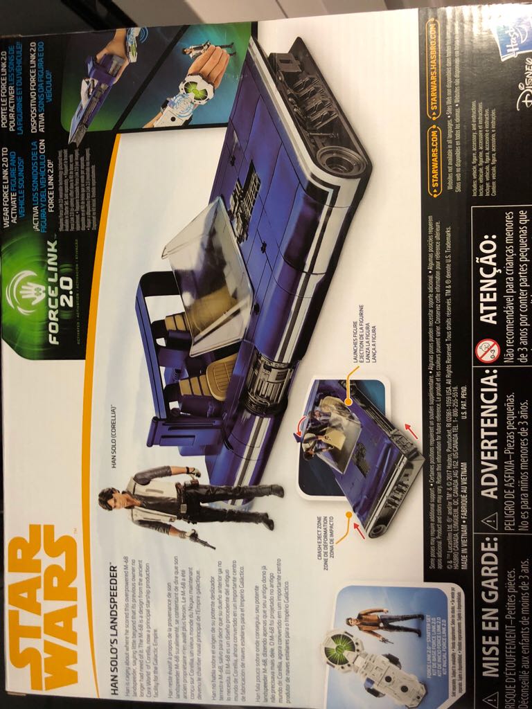 Force Link Han Solo’s Landspeeder - Hasbro (Force Link 2.0 3.75” 2018: Vehicles) action figure collectible [Barcode 630509609765] - Main Image 2