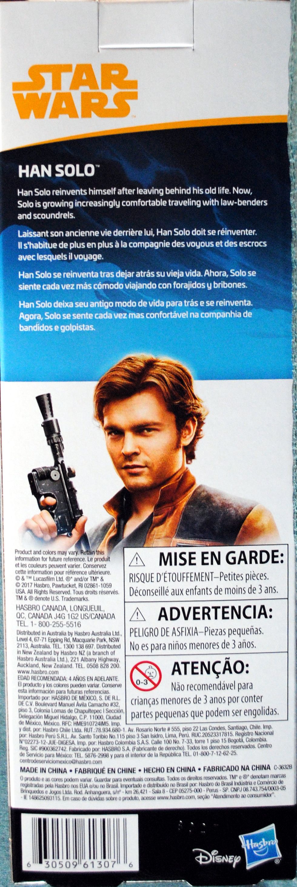 Solo: A Star Wars Story Figure 12 inch Han Solo SOLO: - Hasbro (SOLO A Star Wars Story) action figure collectible [Barcode 630509613076] - Main Image 2