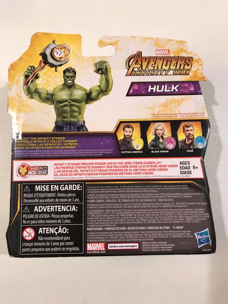 MA Marvel Infinistybwar 6” Hulk - Hasbro (Avengers Infinity War) action figure collectible [Barcode 630509619962] - Main Image 2
