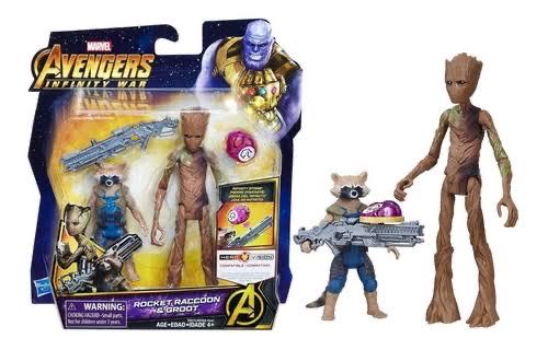 Marvel Avengers: Infinity War: Marvel Legends Rocket Raccoon & Groot - Hasbro (Marvel Superheroes) action figure collectible [Barcode 630509619979] - Main Image 3