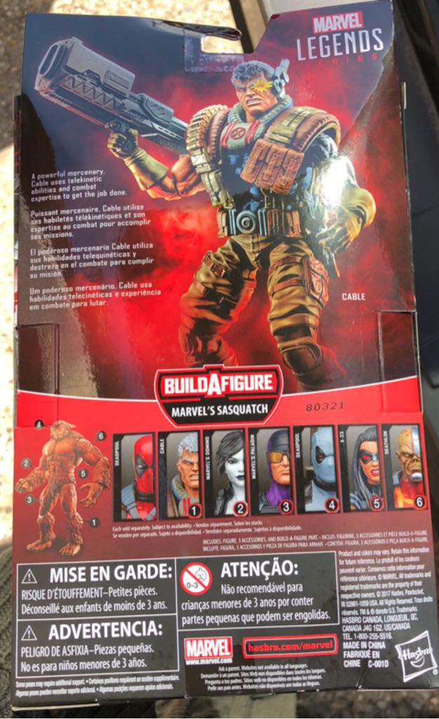 Cable - Hasbro (Marvel Legends - Sasquatch) action figure collectible [Barcode 630509621064] - Main Image 2