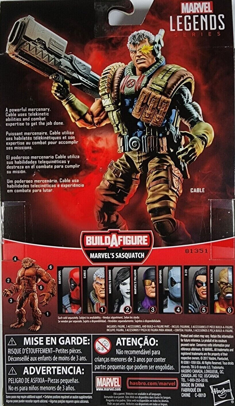 Cable - Hasbro (Marvel Legends - Sasquatch) action figure collectible [Barcode 630509621064] - Main Image 4