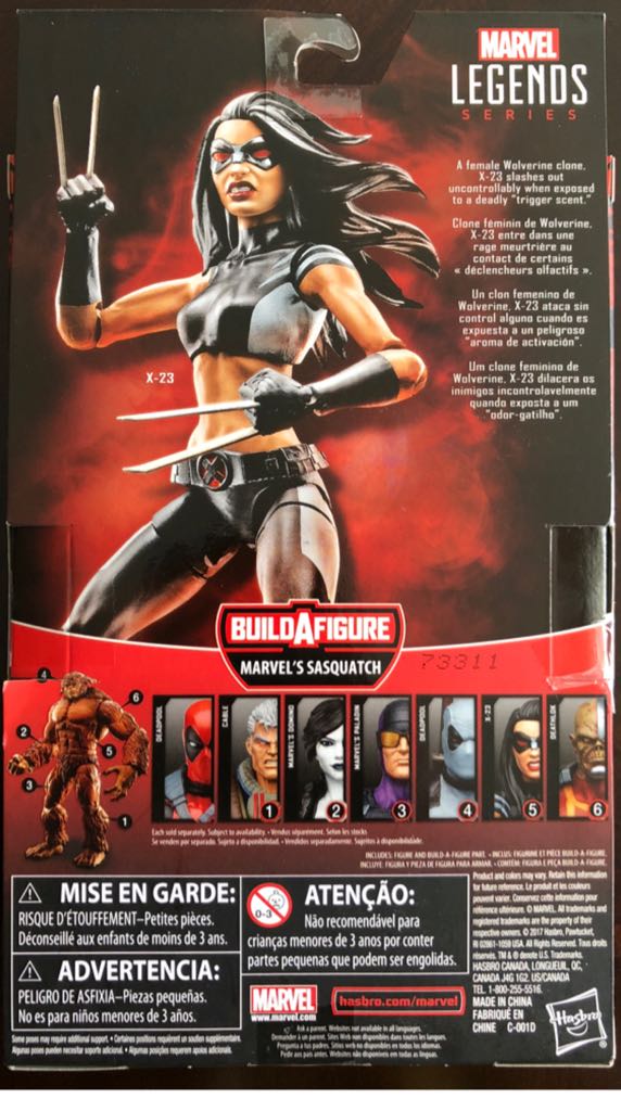 ☑️SELL X-23 (X-Force) - Hasbro (Sasquatch BAF Wave) action figure collectible [Barcode 630509621095] - Main Image 2