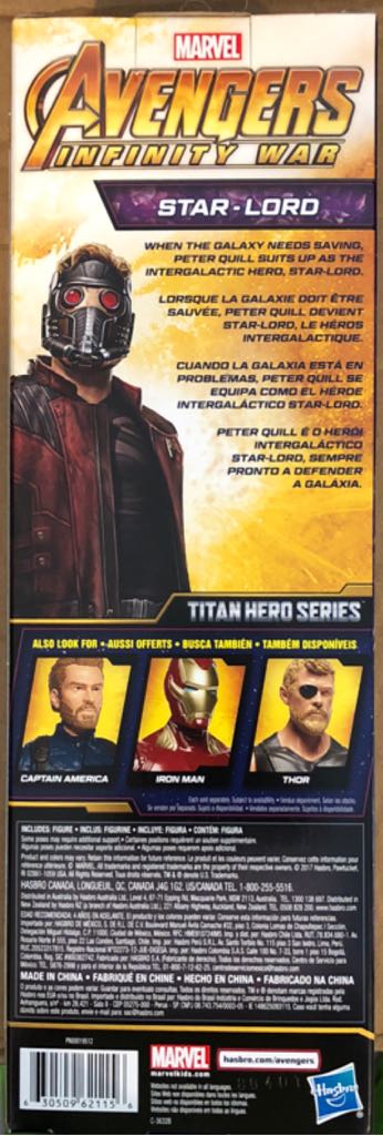 Star-Lord - Peter Quill - Hasbro (Marvel Titan Hero Series) action figure collectible [Barcode 630509621156] - Main Image 2