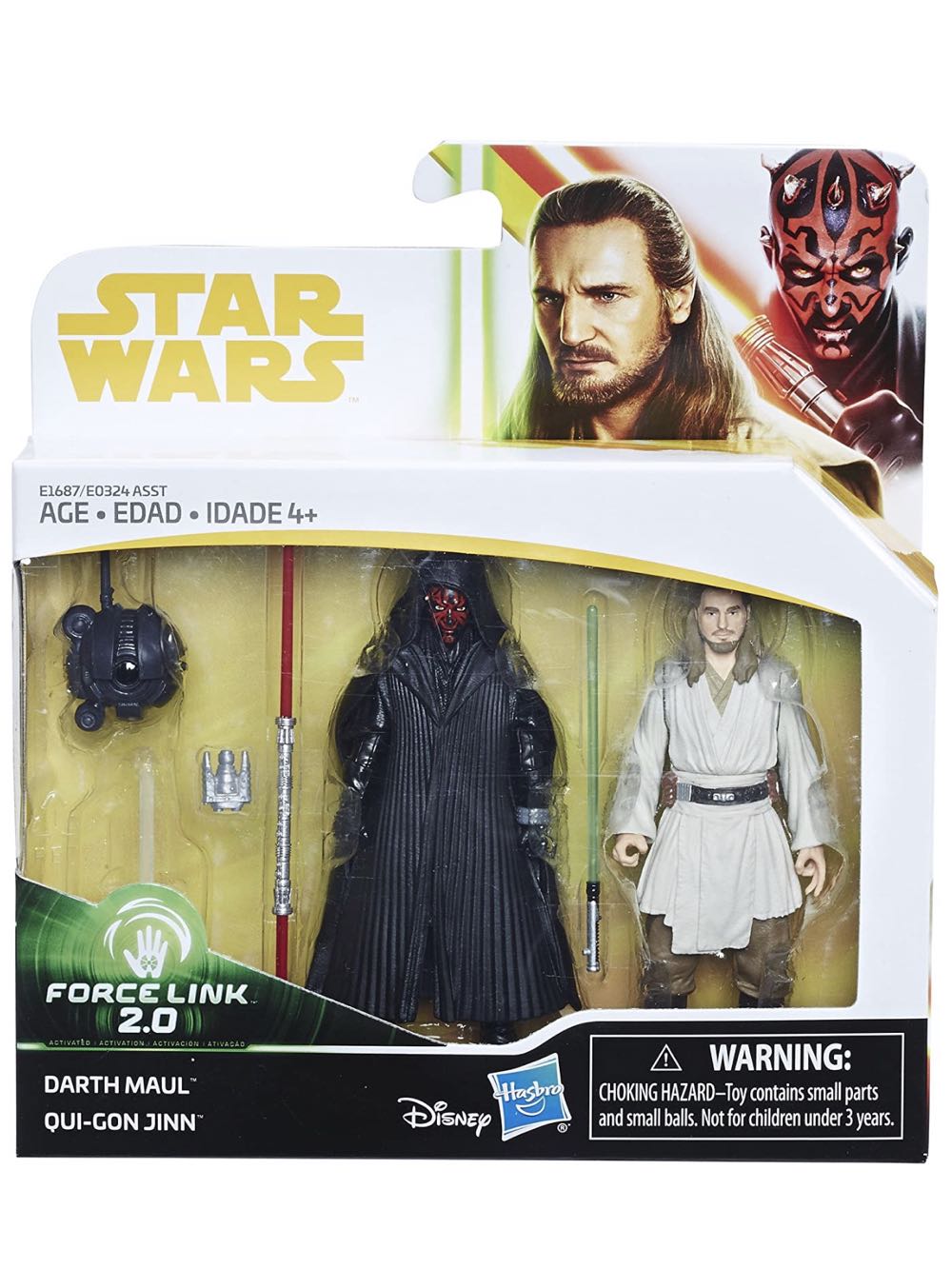 Darth Maul and Qui-Gon Jinn - Hasbro (Star Wars) action figure collectible [Barcode 630509622221] - Main Image 2