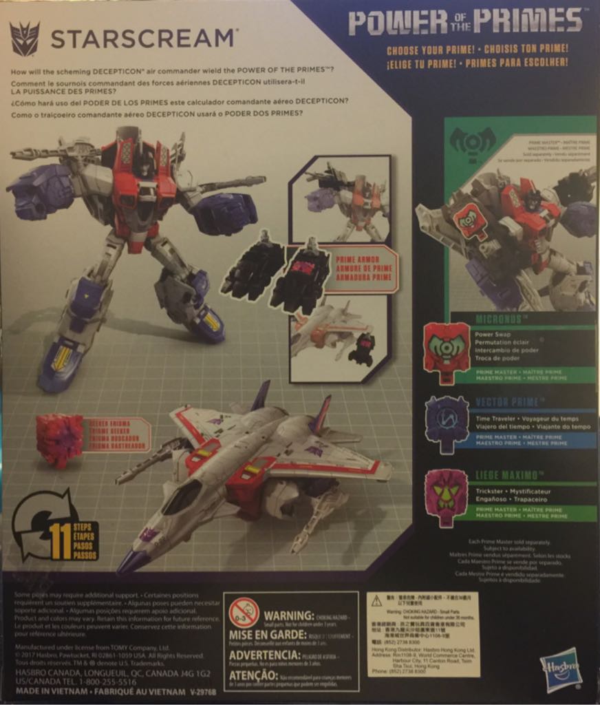 Transformers Power Of The Primes Starscream - Hasbro (Voyager Class) action figure collectible [Barcode 630509622887] - Main Image 2