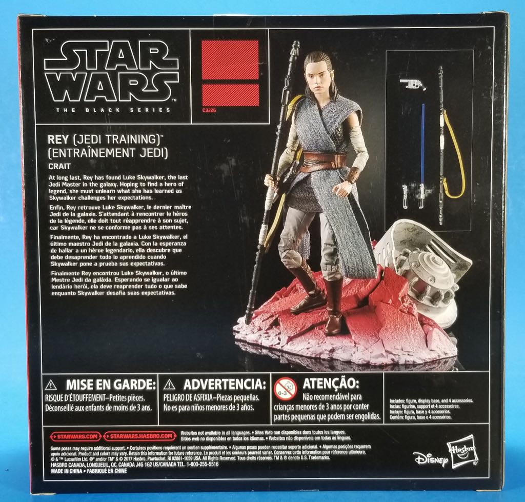 SW BS Rey (Jedi Training) - Hasbro (Star Wars Black Series 6”) action figure collectible [Barcode 630509625345] - Main Image 2