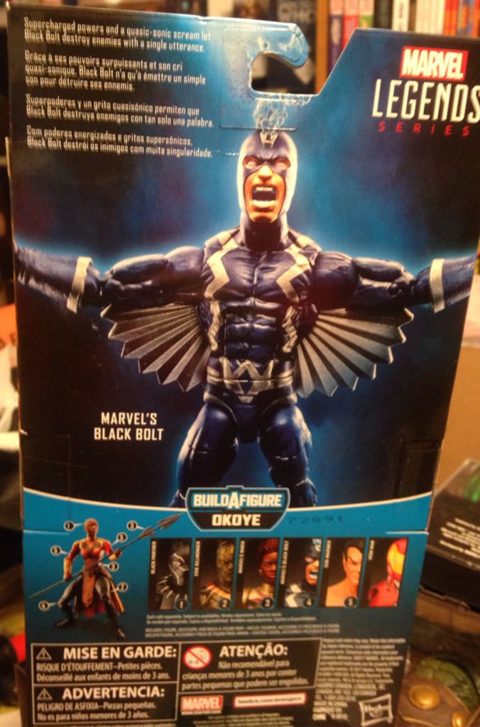 Black Bolt - Hasbro (Marvel Legends Series - Black Panther Wave) action figure collectible [Barcode 630509628377] - Main Image 2