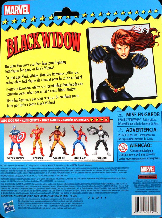 Black Widow - Hasbro (Marvel Retro) action figure collectible [Barcode 630509628407] - Main Image 4