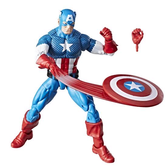 CAPTAIN AMERICA (Retro) - Hasbro (Marvel Legends Retro Series) action figure collectible [Barcode 630509628421] - Main Image 4