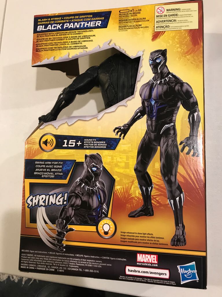 Black Panther - Slash And Strike 12” Black Panther  action figure collectible [Barcode 630509648641] - Main Image 2