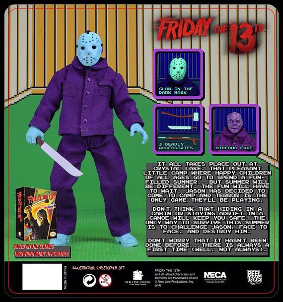 Friday The 13th -Jason Voorhees Video Game (Clothed Toys R Us Exclusive) - Neca/Reel Toys (Friday The 13th Classic Video Game) action figure collectible [Barcode 634482149096] - Main Image 2