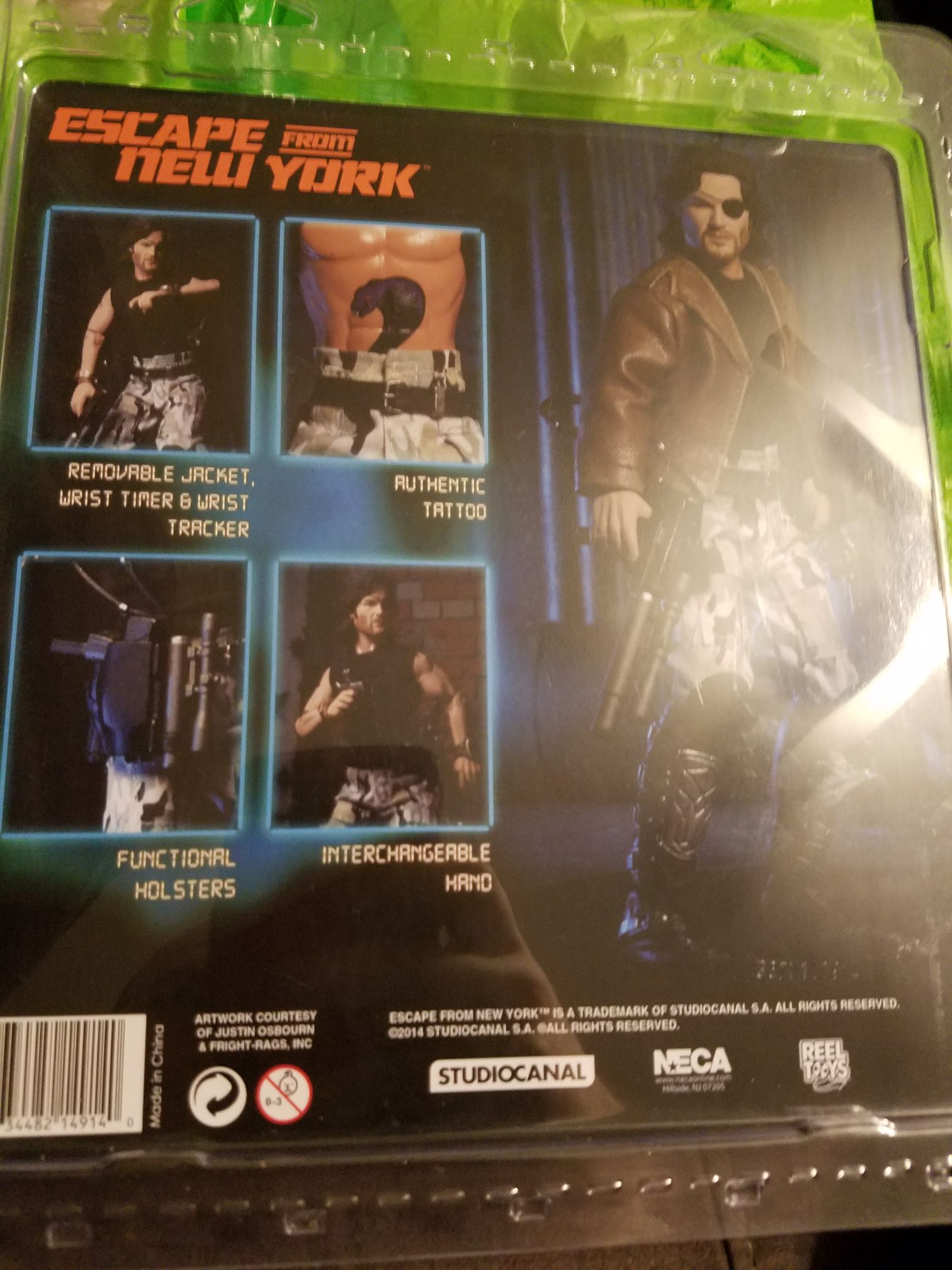SNAKE PLISSKEN - Neca Reel Toys (Escape From New York) action figure collectible [Barcode 634482149140] - Main Image 2