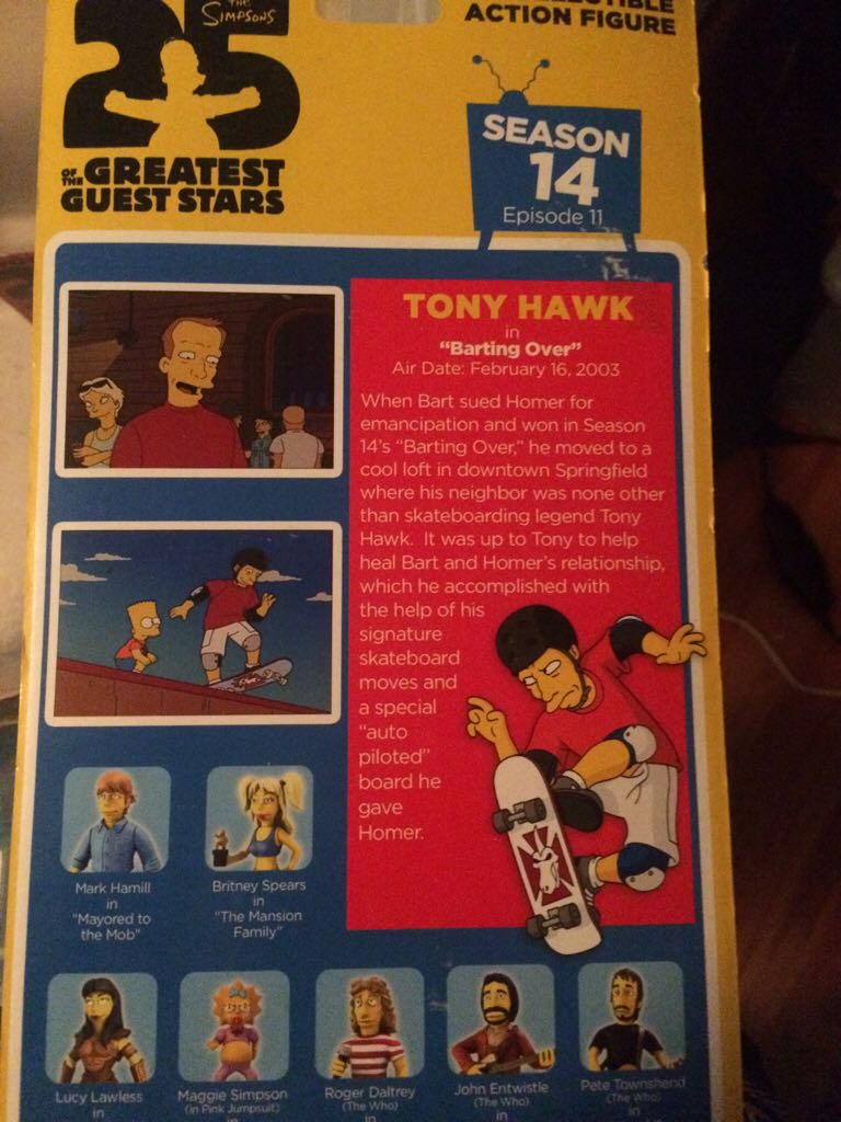 Tony Hawk - Neca (Simpsons 25 Th Guest Stars) action figure collectible [Barcode 634482160374] - Main Image 2