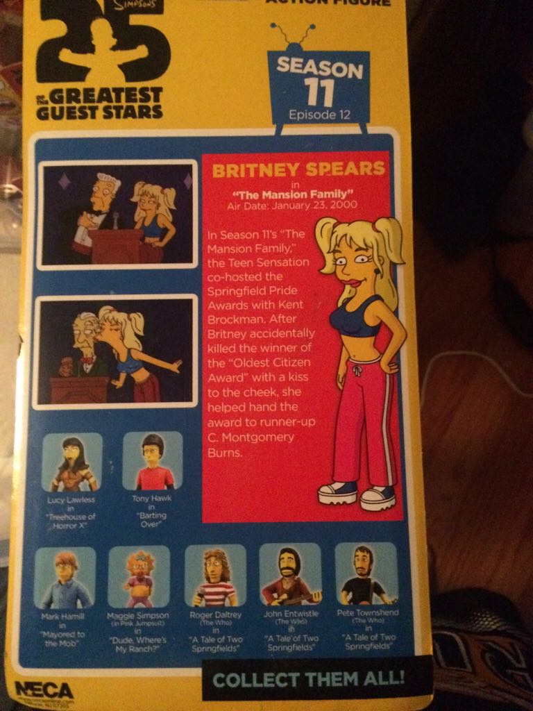 Britney Spears - Neca (Simpsons 25 Th Guest Stars) action figure collectible [Barcode 634482160381] - Main Image 2