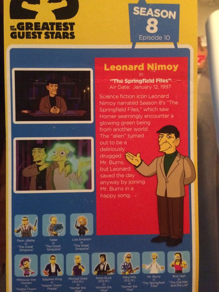 Leonard Nimoy - Neca (Simpsons 25 Th Guest Stars) action figure collectible [Barcode 634482160480] - Main Image 2