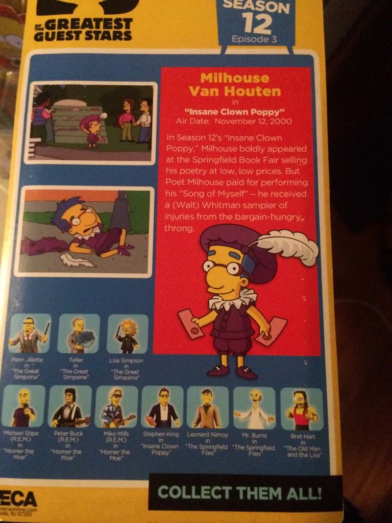 Milhouse Van Houten - Neca (Simpsons 25 Th Guest Stars) action figure collectible [Barcode 634482160589] - Main Image 2
