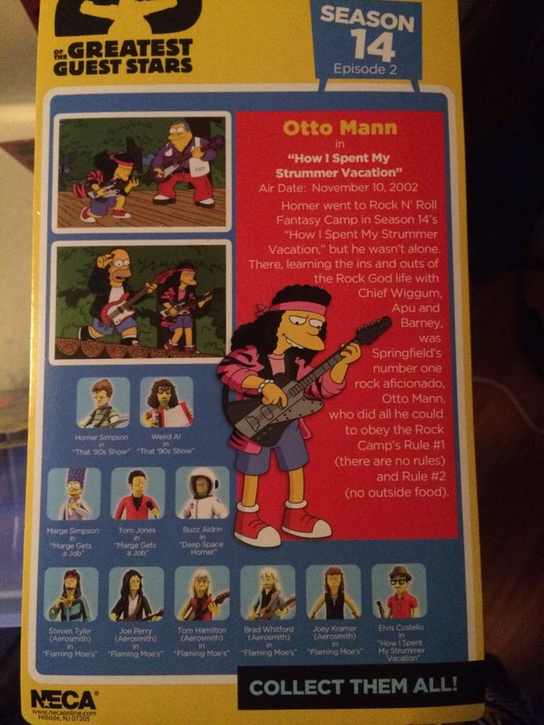 Otto Mann - Neca (Simpsons 25 Th Guest Stars) action figure collectible [Barcode 634482160602] - Main Image 2