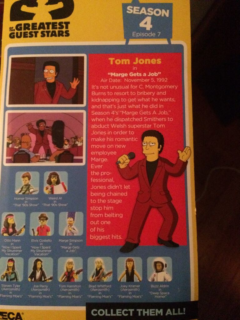 Tom Jones - Neca (Simpsons 25 Th Guest Stars) action figure collectible [Barcode 634482160626] - Main Image 2