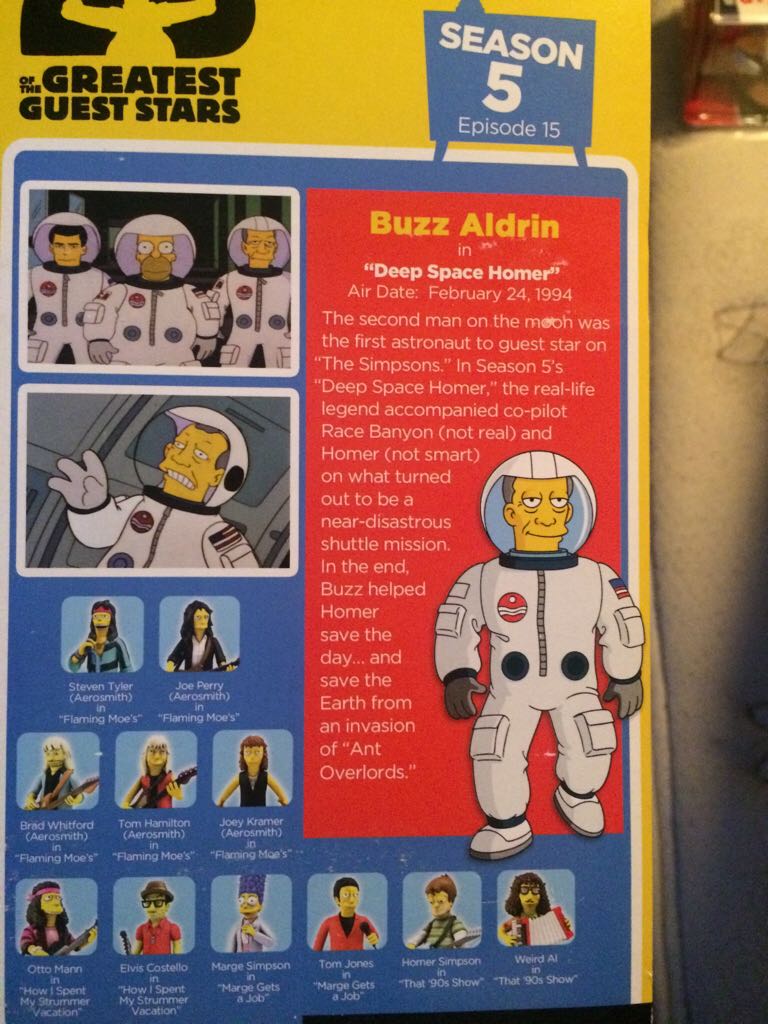 Buzz Aldrin - Neca (Simpsons 25 Th Guest Stars) action figure collectible [Barcode 634482160657] - Main Image 2