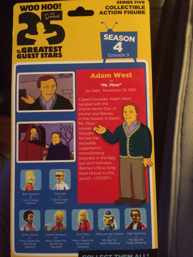 The Simpsons (The Greatest Guest Stars): Adam West - Neca (The Simpsons 25 Of The Greatest Guest Stars) action figure collectible [Barcode 634482160800] - Main Image 2