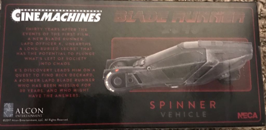 Cinemachines Blade Runner 2049 Spinner - Neca Reel Toys (Blade Runner 2049) action figure collectible [Barcode 634482195147] - Main Image 2