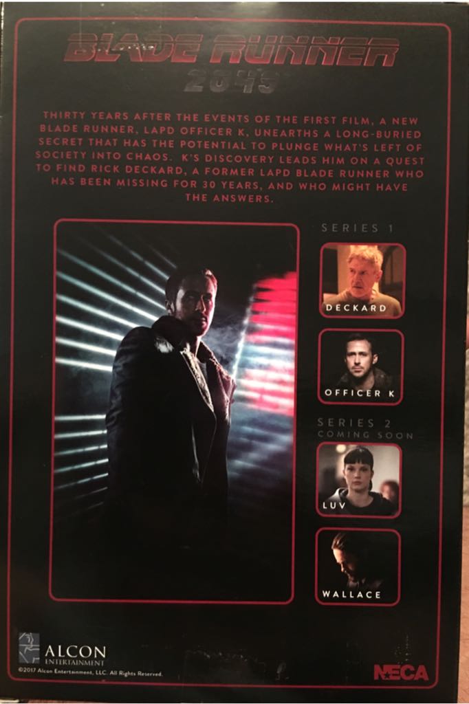 BLADE  RUNNER Officer K - Neca Reel Toys (Blade Runner 2049) action figure collectible [Barcode 634482199022] - Main Image 2