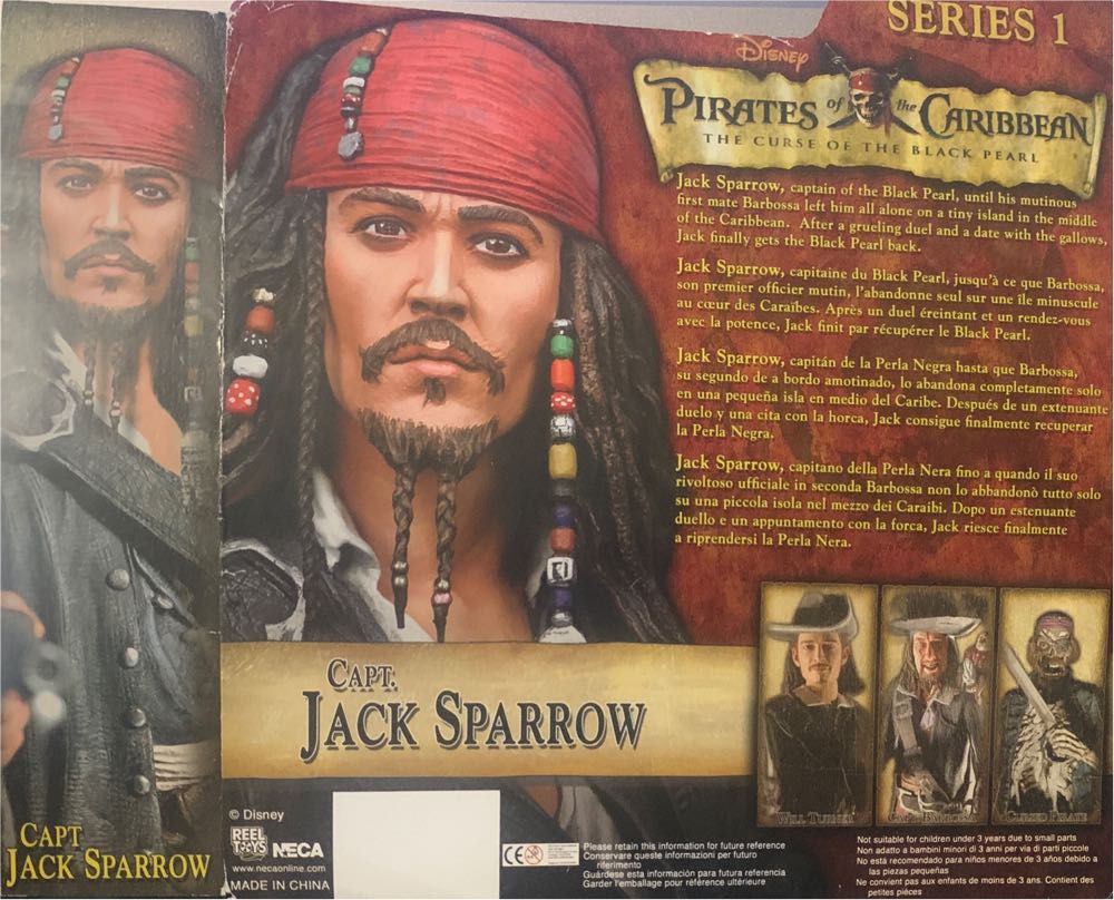 Captain Jack Sparrow - Neca (Pirates Of The Caribbean The Curse Of The Black Pearl) action figure collectible [Barcode 634482301418] - Main Image 4