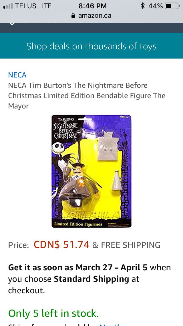 Nightmare Before Christmas- Limited Edition Figurines - The Mayor - Neca action figure collectible [Barcode 634482322734] - Main Image 2