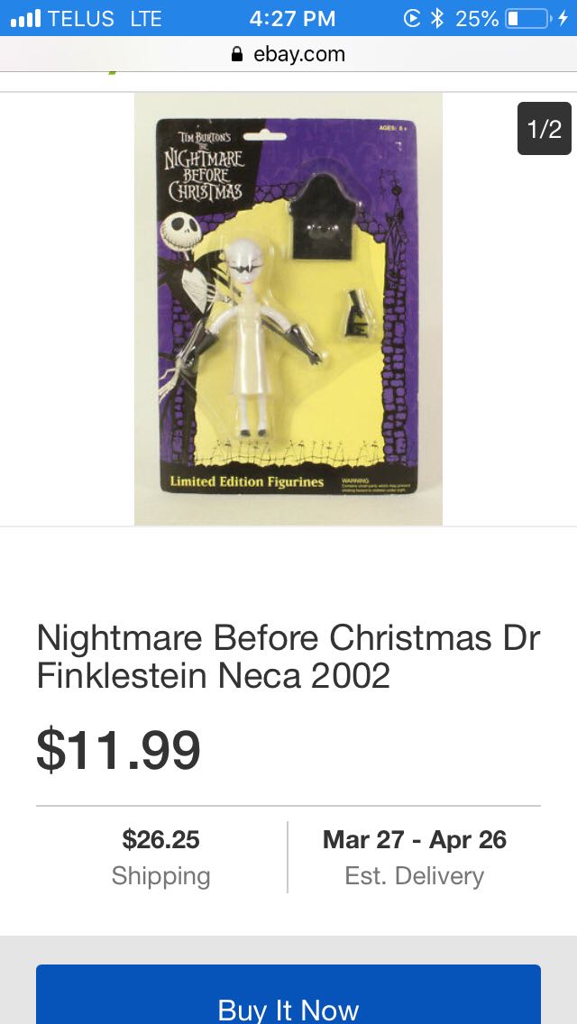 Nightmare Before Christmas Limited Edition Figurines - Dr. Finklestein - Neca action figure collectible [Barcode 634482322765] - Main Image 2