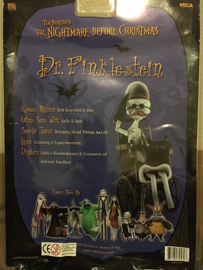 Dr. Finkelstein - Neca/Reel Toys (The Nightmare Before Christmas) action figure collectible [Barcode 634482325698] - Main Image 2