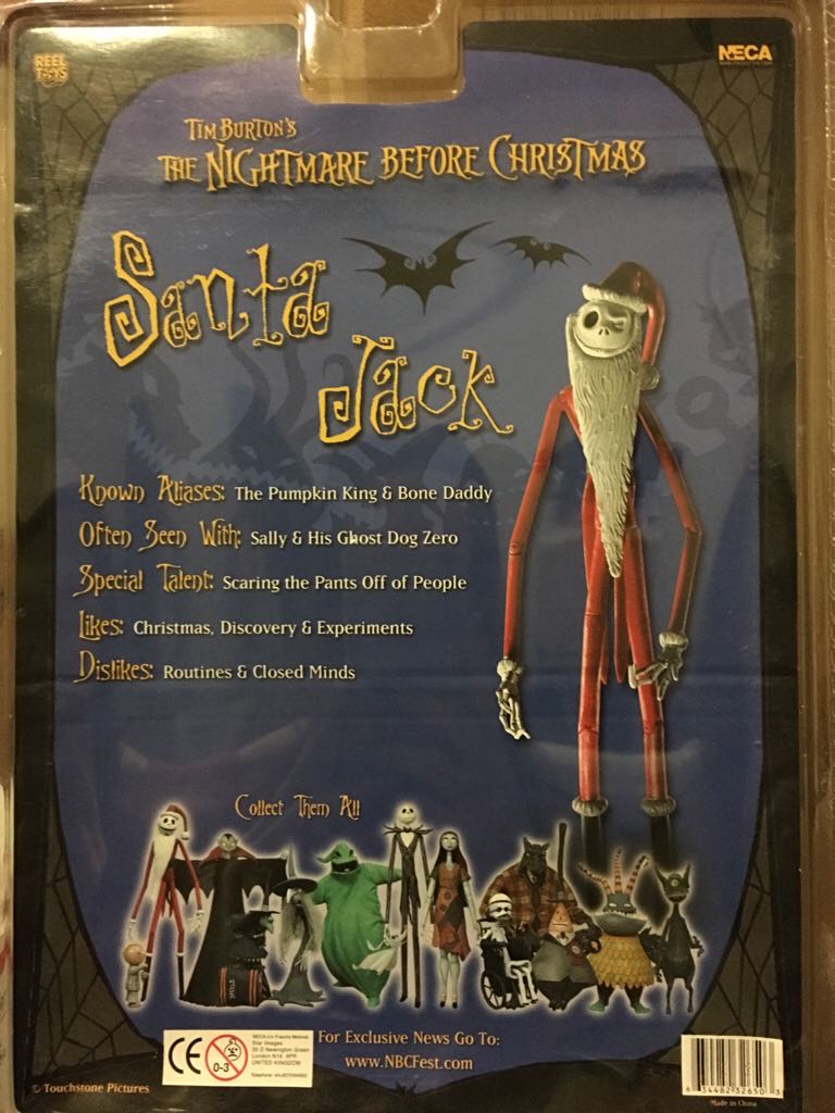Santa Jack - Neca/Reel Toys (The Nightmare Before Christmas) action figure collectible [Barcode 634482326503] - Main Image 2