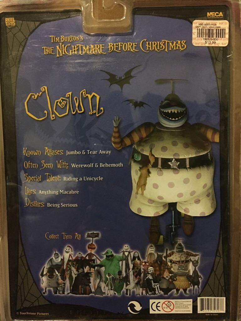 Clown - Neca/Reel Toys (The Nightmare Before Christmas) action figure collectible [Barcode 634482326978] - Main Image 2