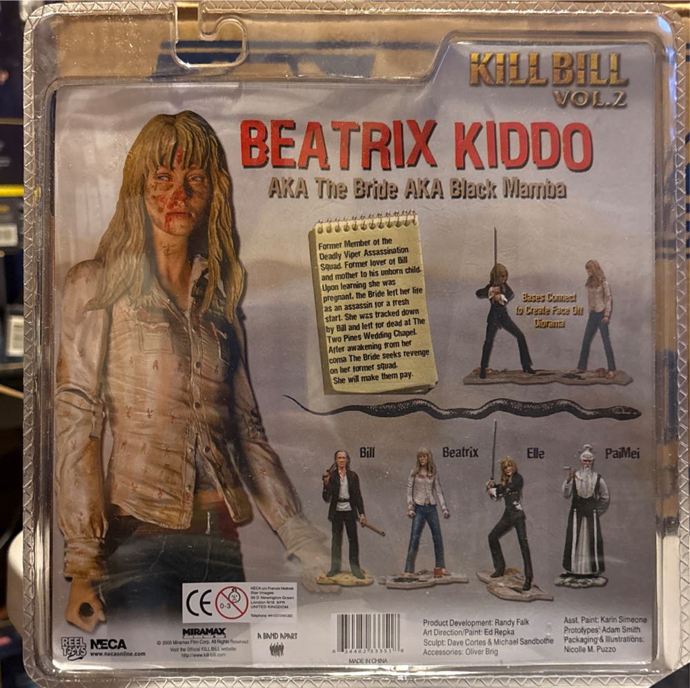 KILL BILL Volume 2 BEATRIX KIDDO ACTION FIGURE NECA Miramax - NECA - REEL TOYS (Kill Bill Movie) action figure collectible [Barcode 634482333518] - Main Image 3