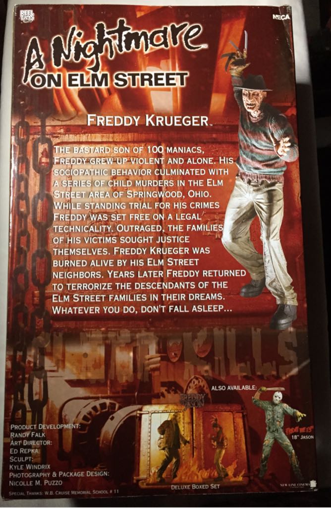 Freddy Krueger 18” - Neca (A Nightmare On Elm Street) action figure collectible [Barcode 634482397909] - Main Image 2