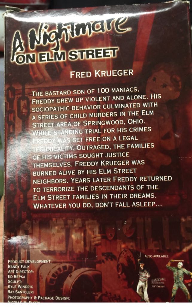 A Nightmare On Elm Street Fred Krueger - Neca Toys (Reel Toys) action figure collectible [Barcode 634482397923] - Main Image 2