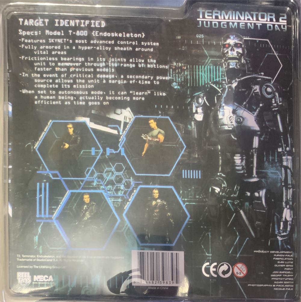 T800 - Endoskeleton - Neca (Terminator 2 - Judgment Day) action figure collectible [Barcode 634482398395] - Main Image 3