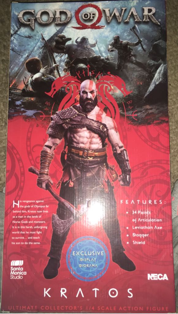Kratos - Neca (God Of War 4) action figure collectible [Barcode 634482493243] - Main Image 2