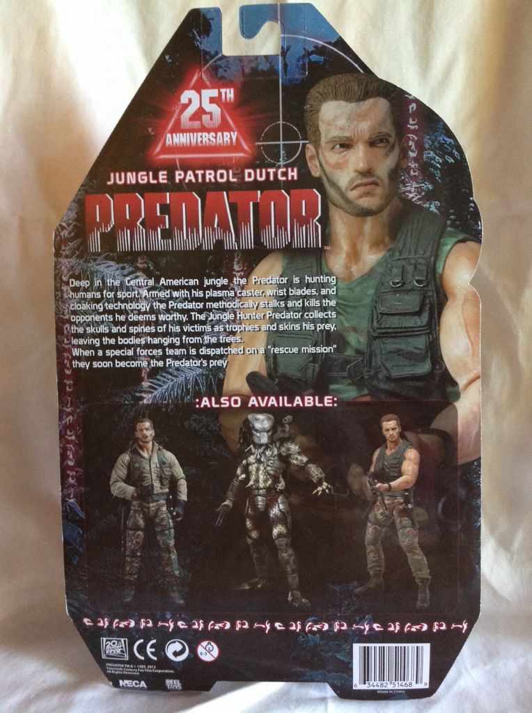 Jungle Patrol Dutch - Neca (Predator) action figure collectible [Barcode 634482514689] - Main Image 2
