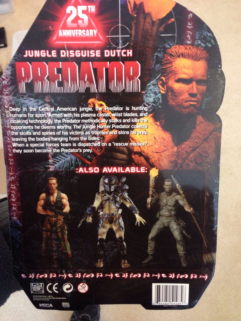 Jungle Disguise Dutch - Neca (Predator) action figure collectible [Barcode 634482514856] - Main Image 2