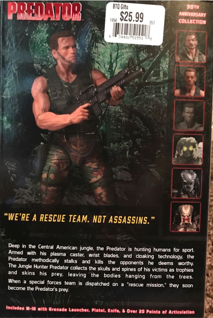 Dutch (Jungle Patrol) - NECA, Inc. (Predator) action figure collectible [Barcode 634482515532] - Main Image 2