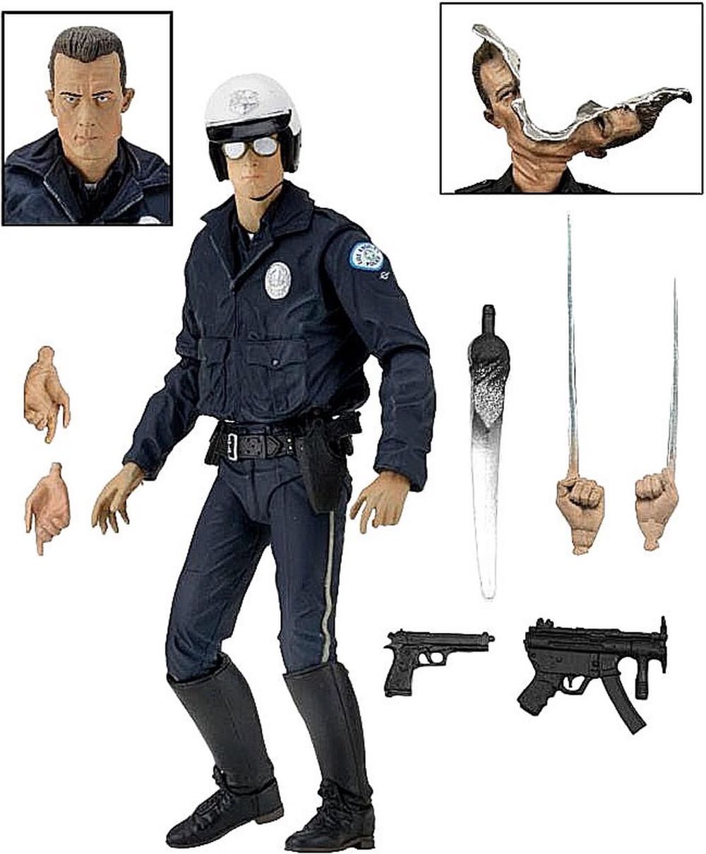 Neca Terminator T-1000 Motorcycle Cop - Neca Reel Toys (Terminator 2 Judgment Day) action figure collectible [Barcode 634482519141] - Main Image 3