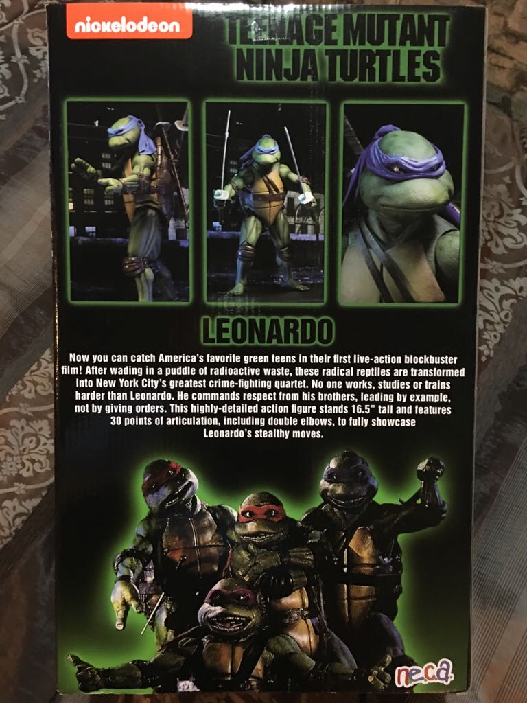 TMNT 1/4 SCALE Leonardo - Neca / Reel Toys (Teenage Mutant Ninja Turtles) action figure collectible [Barcode 634482540480] - Main Image 2
