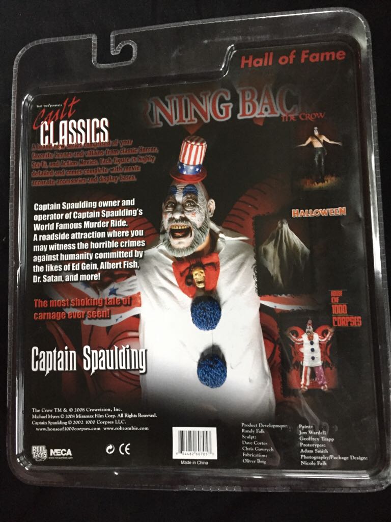 House Of 1000 Corpses Cult Classics Captain Spaulding - Neca (Hall Of Fame) action figure collectible [Barcode 634482607053] - Main Image 2