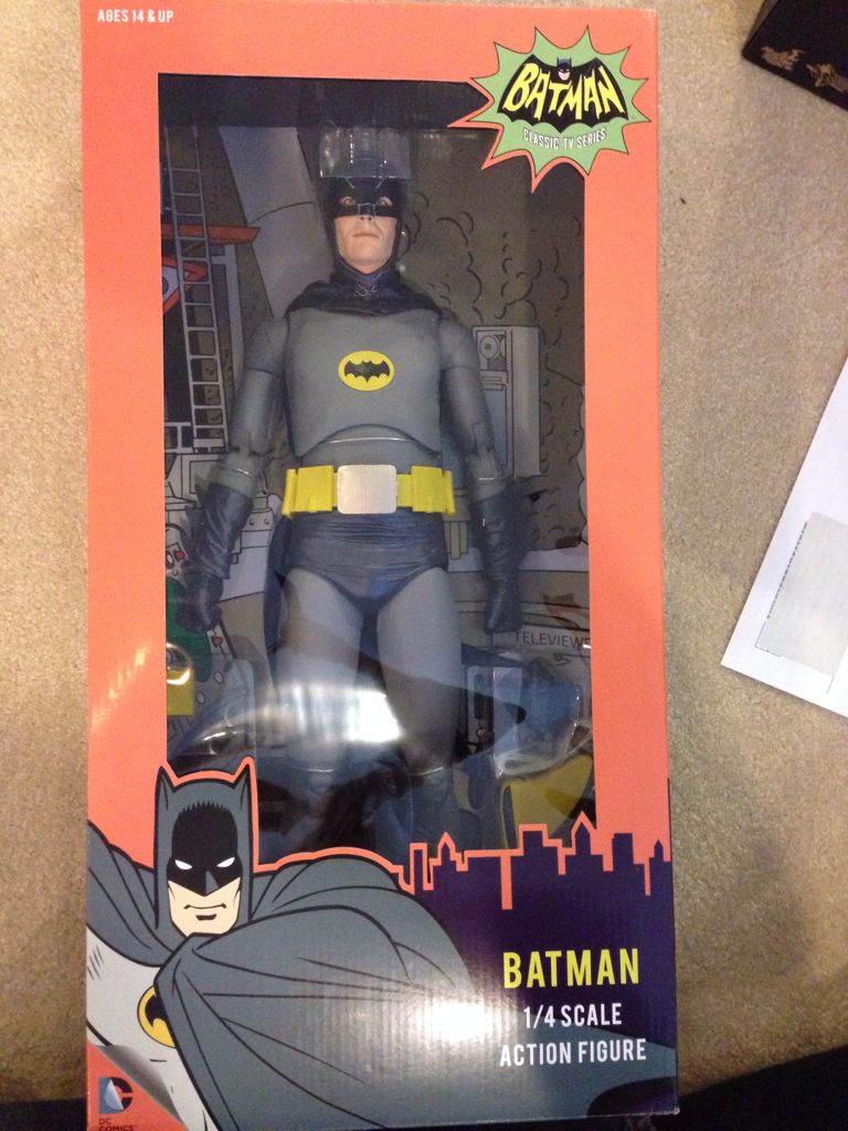 NECA Batman Adam West Action Figure, 1/4 Scale - Reel Toys (Adam West) action figure collectible [Barcode 634482612422] - Main Image 1