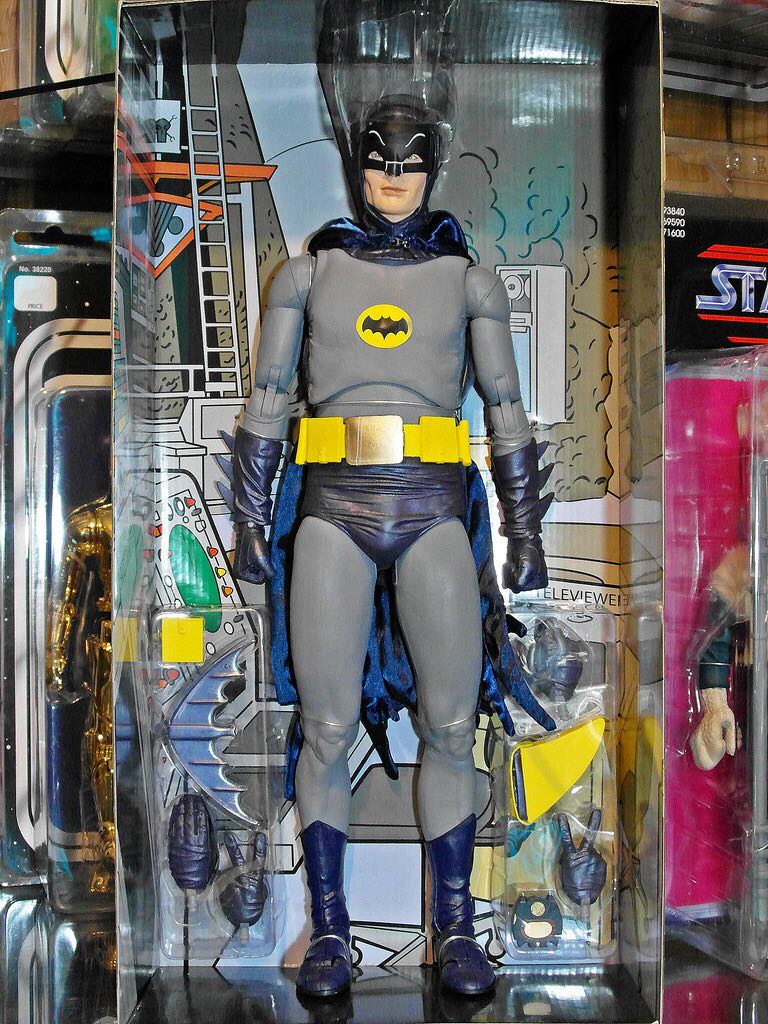 NECA Batman Adam West Action Figure, 1/4 Scale - Reel Toys (Adam West) action figure collectible [Barcode 634482612422] - Main Image 3