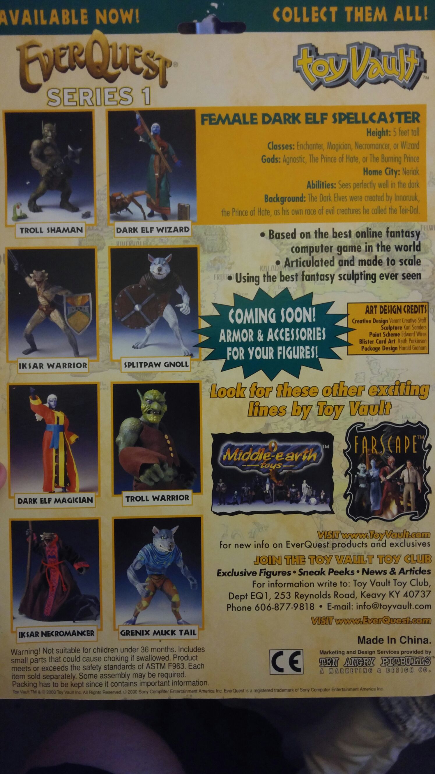 Dark Elf Magician - Toy Vault (Everquest) action figure collectible [Barcode 651174110059] - Main Image 2
