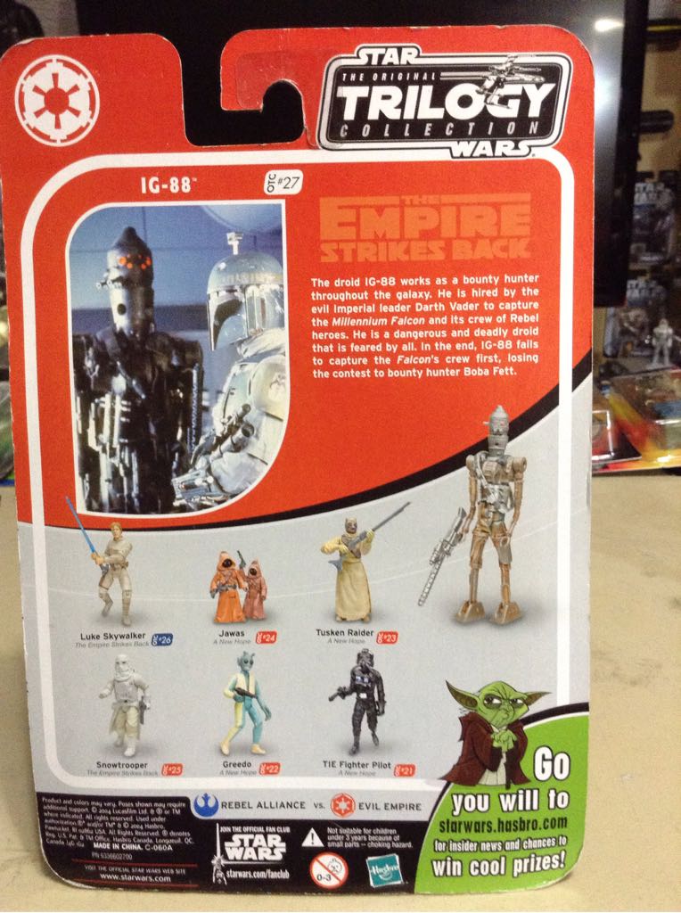 Carded Signed. The Original Trilogy Collection. IG88. Signed Bill Hargreaves. - Hasbro (The Empire Strikes Back) action figure collectible [Barcode 653569002093] - Main Image 2