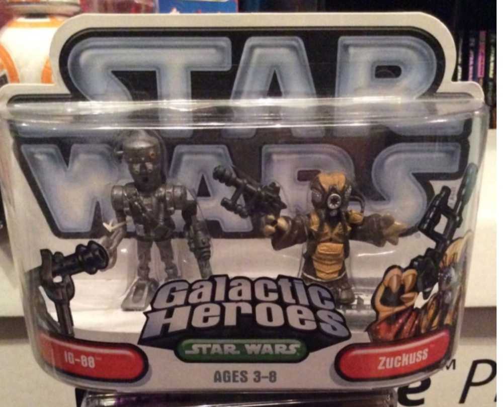 Galactic Heroes IG88 & Zuckuss 2 Pack - Hasbro (The Empire Strikes Back) action figure collectible [Barcode 653569014225] - Main Image 2